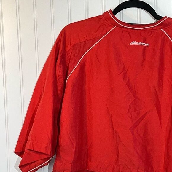 Akadema Play At The Plate Top Mens X-Large Red White Baseball Shirt Short Sleeve - Picture 10 of 13